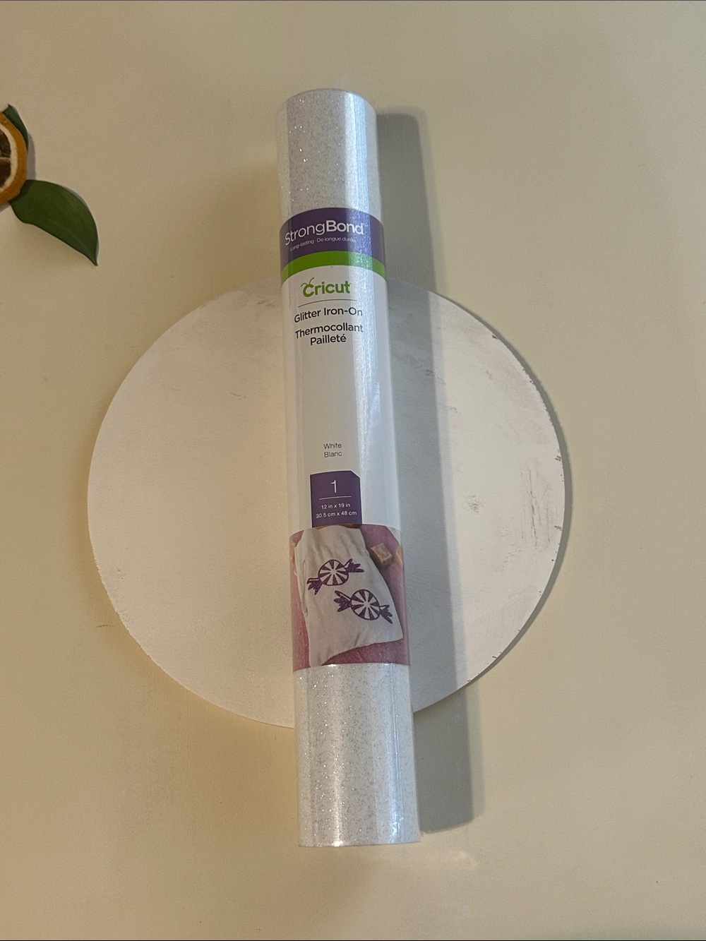 Cricut | Glitter Iron-On Vinyl | White| 12” x  19”